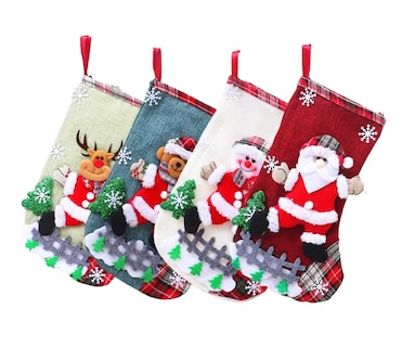 Foto 1 | 4pz Botas Navidad Para Colgar Para Decoración Arbol Navideña Colores