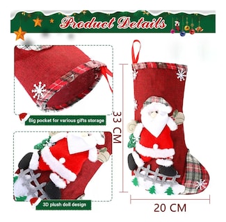 Foto 3 | 4pz Botas Navidad Para Colgar Para Decoración Arbol Navideña Colores