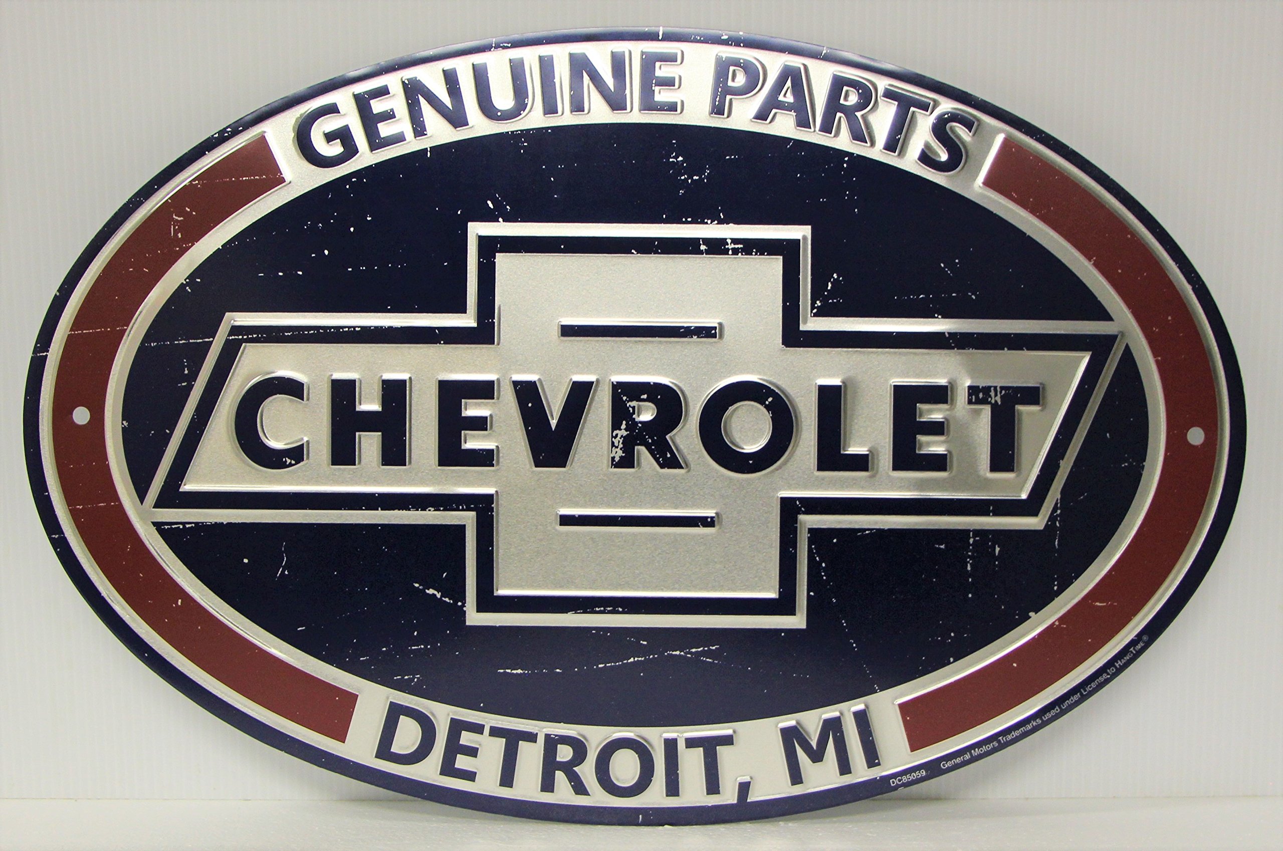 Letrero De Metal Con Piezas Originales De Chevrolet Desgastadas, 30 X 45 Cm - Venta Internacional.