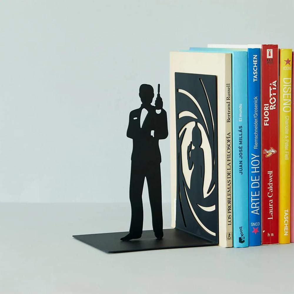 Foto 4 pulgar | Sujeta Libros De Agente Secreto Bond Color Negro
