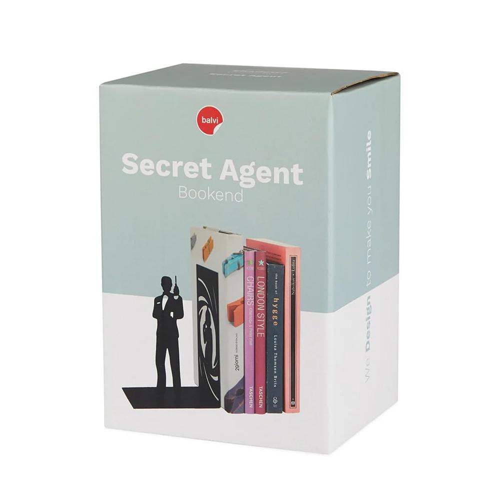 Foto 5 pulgar | Sujeta Libros De Agente Secreto Bond Color Negro