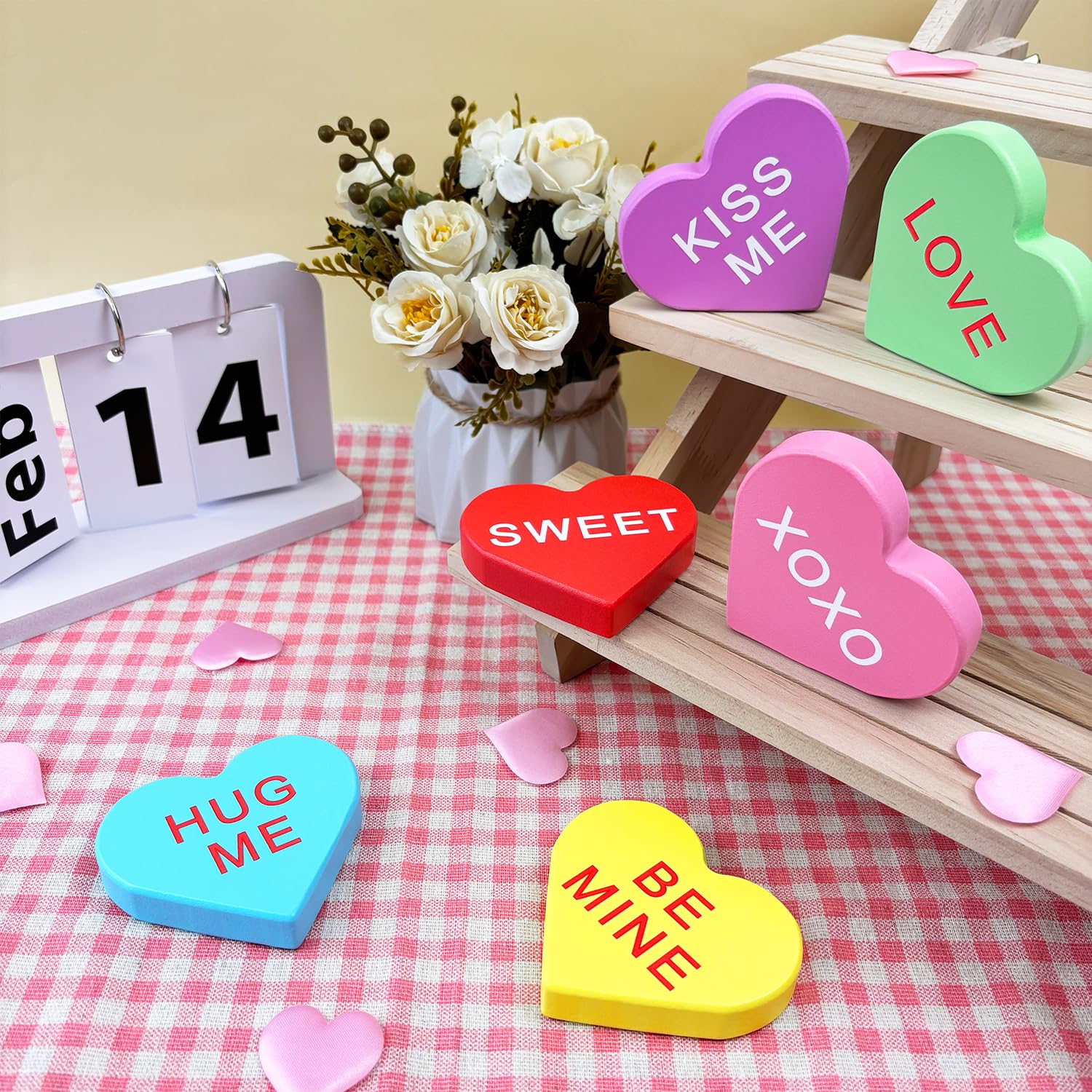 Foto 5 pulgar | Decoraciones Leetous Para Conversar Con Corazones Para El Día De San Valentín, 6 Unidades - Venta Internacional.