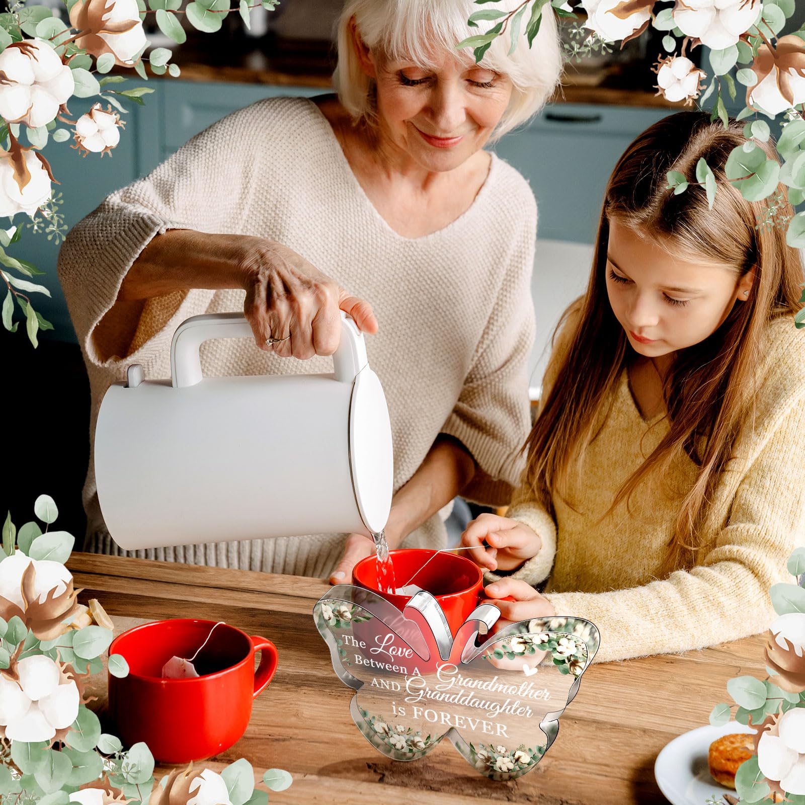 Foto 5 | Cartel Acrílico De Regalo Para Abuela De Nieta Y Nieto - Venta Internacional.