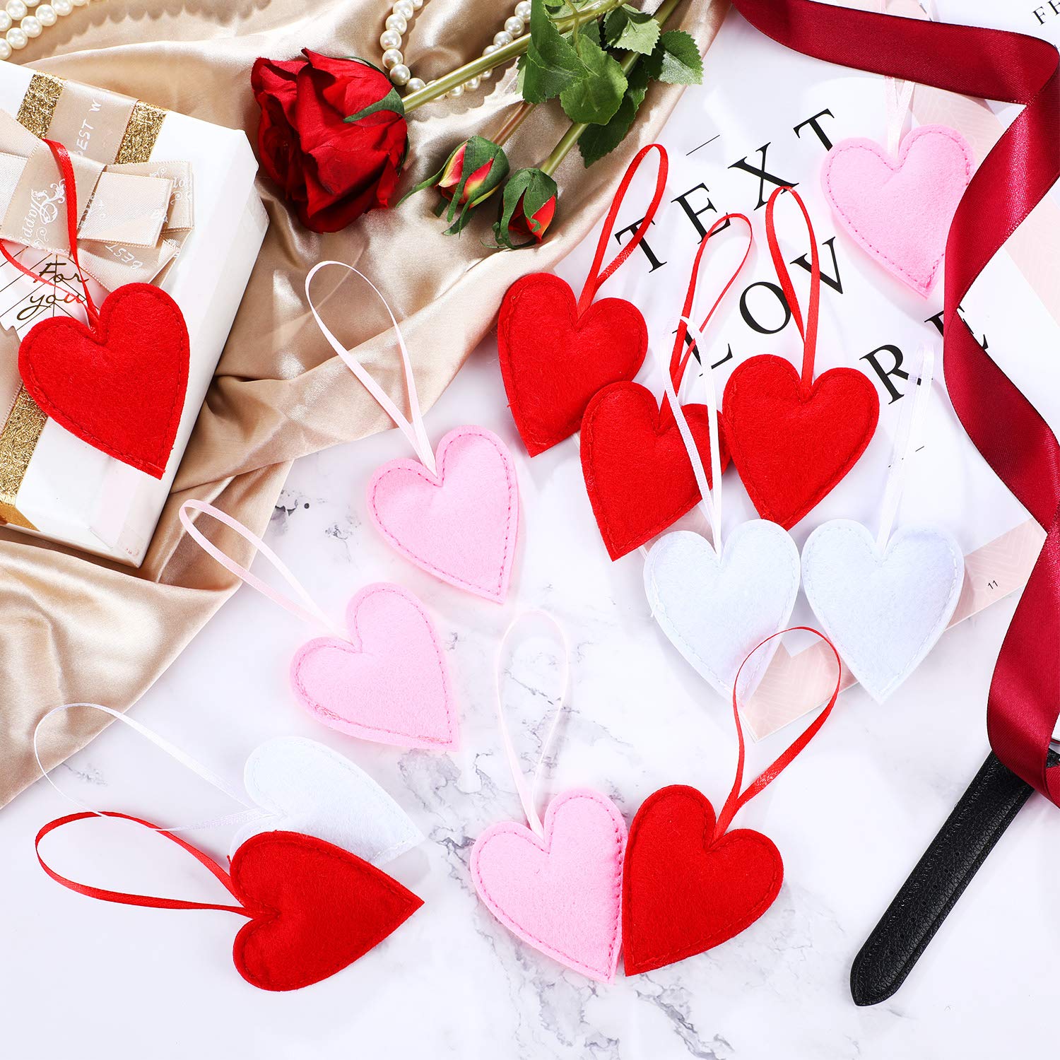 Foto 4 pulgar | Adornos De Fieltro Boao Con Forma De Corazón Para El Día De San Valentín, Paquete De 20 - Venta Internacional.