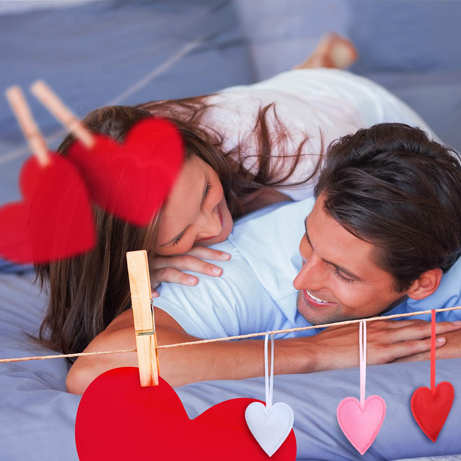 Foto 5 pulgar | Adornos De Fieltro Boao Con Forma De Corazón Para El Día De San Valentín, Paquete De 20 - Venta Internacional.