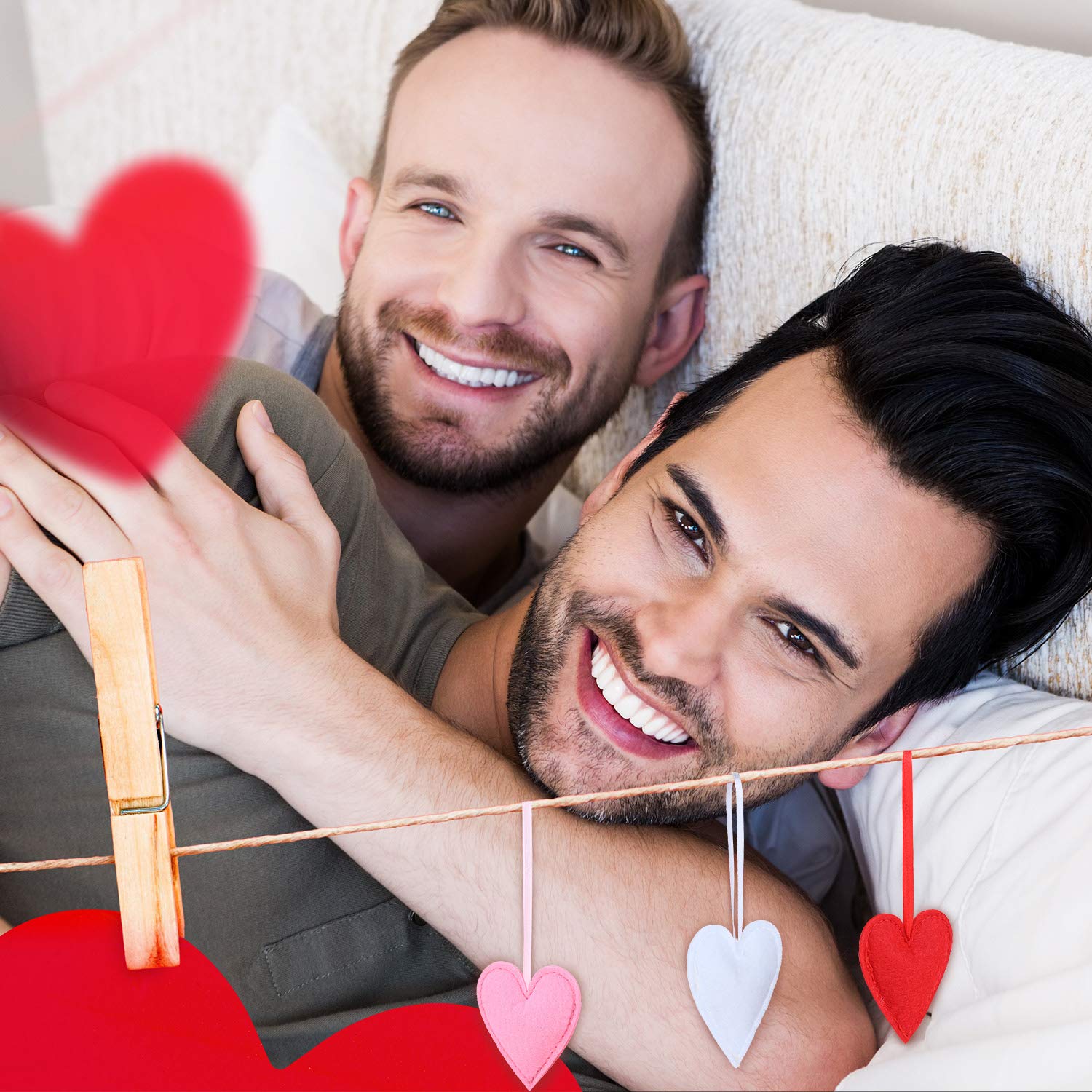 Foto 6 pulgar | Adornos De Fieltro Boao Con Forma De Corazón Para El Día De San Valentín, Paquete De 20 - Venta Internacional.