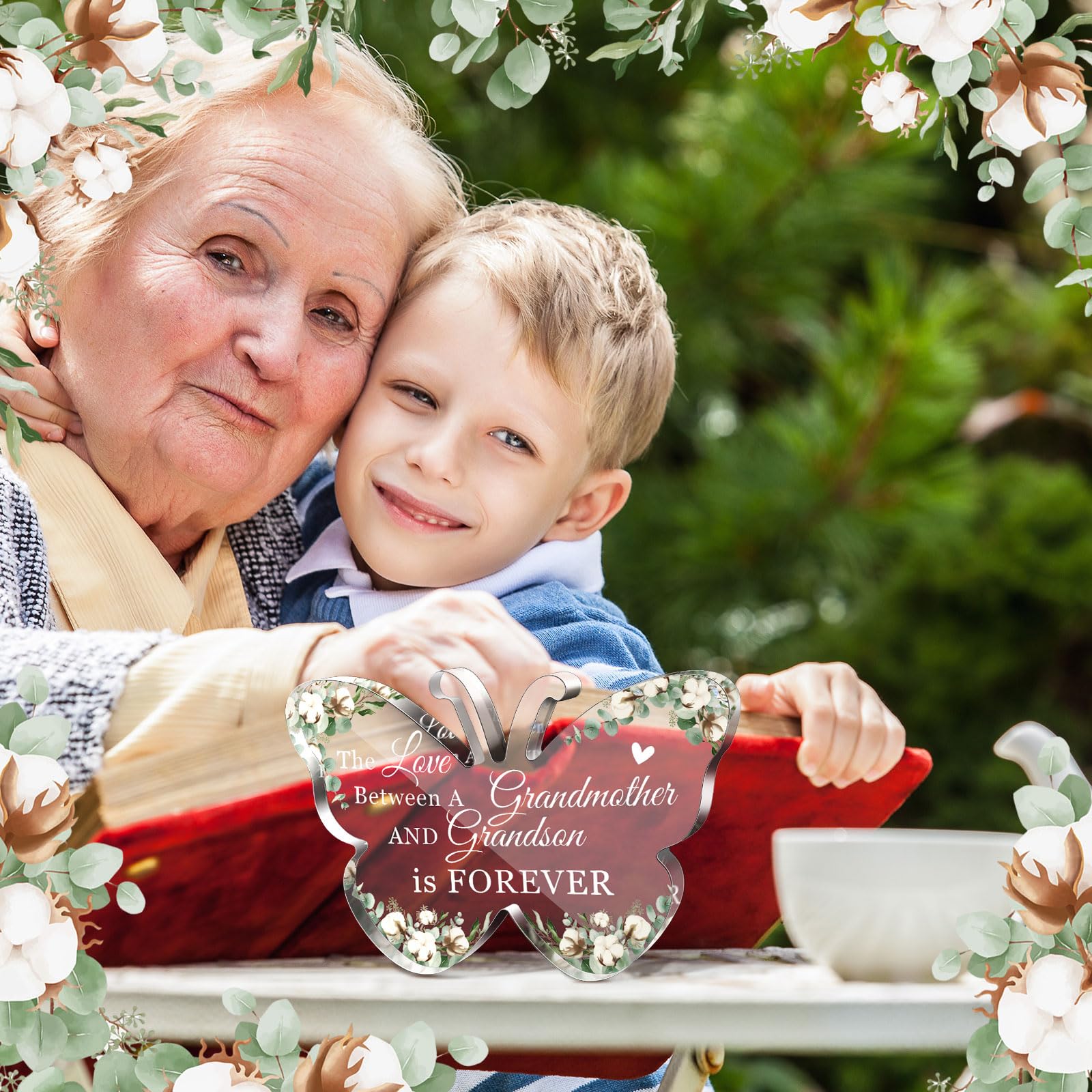 Foto 4 pulgar | Cartel Acrílico De Regalo Para Abuela De Nieta Y Nieto - Venta Internacional.