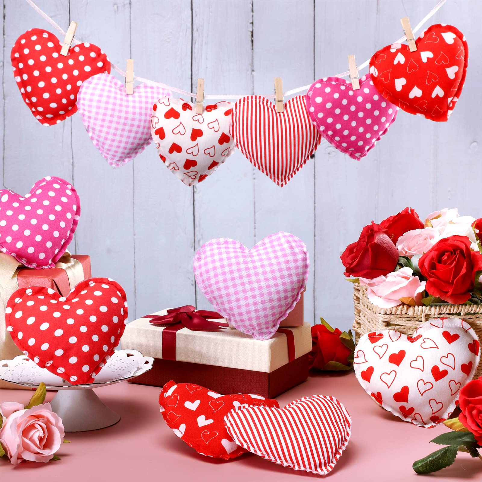 Foto 7 | Adornos Colgantes Para El Día De San Valentín En Forma De Corazón (12 Unidades) - Venta Internacional.
