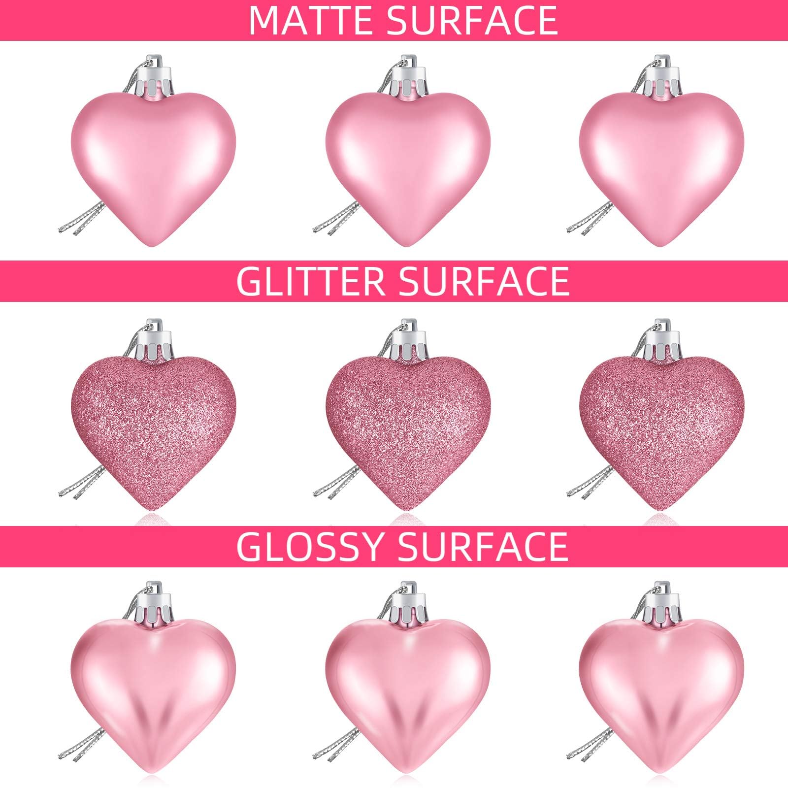 Foto 5 | Adornos Skylety Para El Día De San Valentín En Forma De Corazón, 30 Piezas, 2 Tamaños - Venta Internacional.