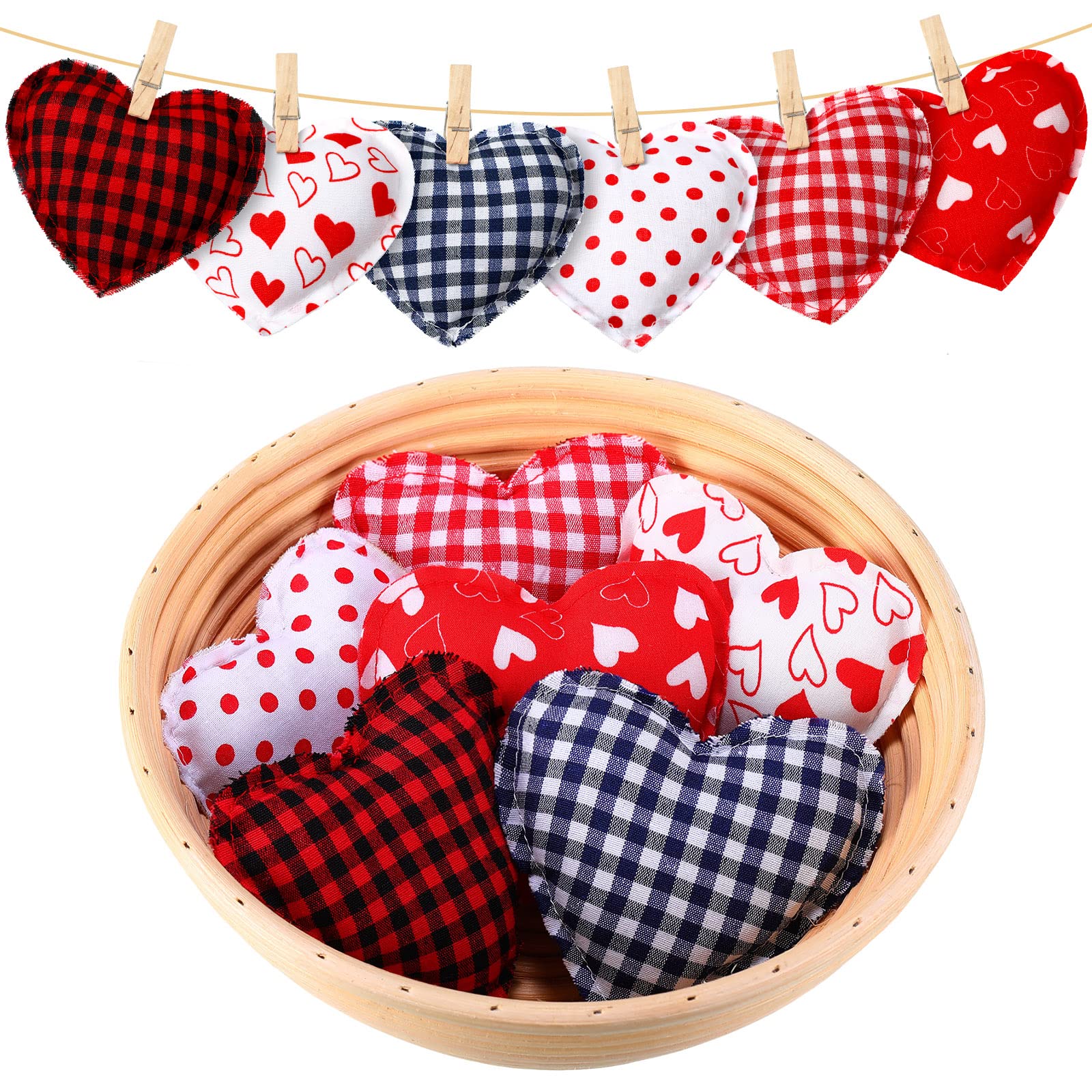Adornos Colgantes De Tela Con Forma De Corazón Para Tatuajes, 10 Cm, 12 Piezas - Venta Internacional.