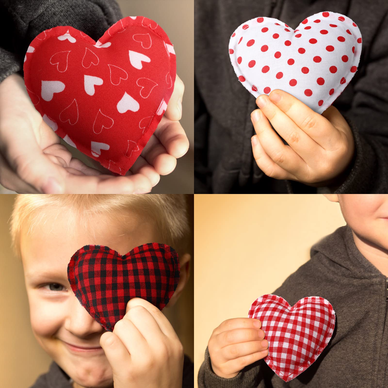 Foto 4 pulgar | Adornos Colgantes De Tela Con Forma De Corazón Para Tatuajes, 10 Cm, 12 Piezas - Venta Internacional.