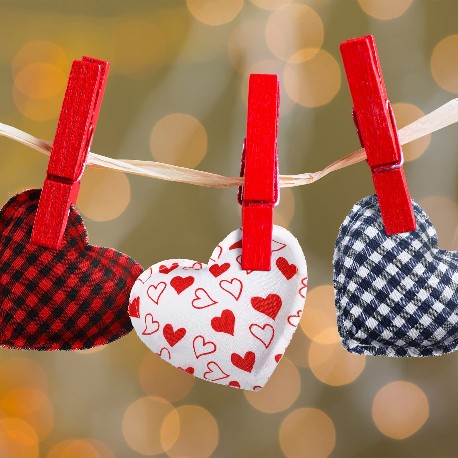 Foto 5 pulgar | Adornos Colgantes De Tela Con Forma De Corazón Para Tatuajes, 10 Cm, 12 Piezas - Venta Internacional.