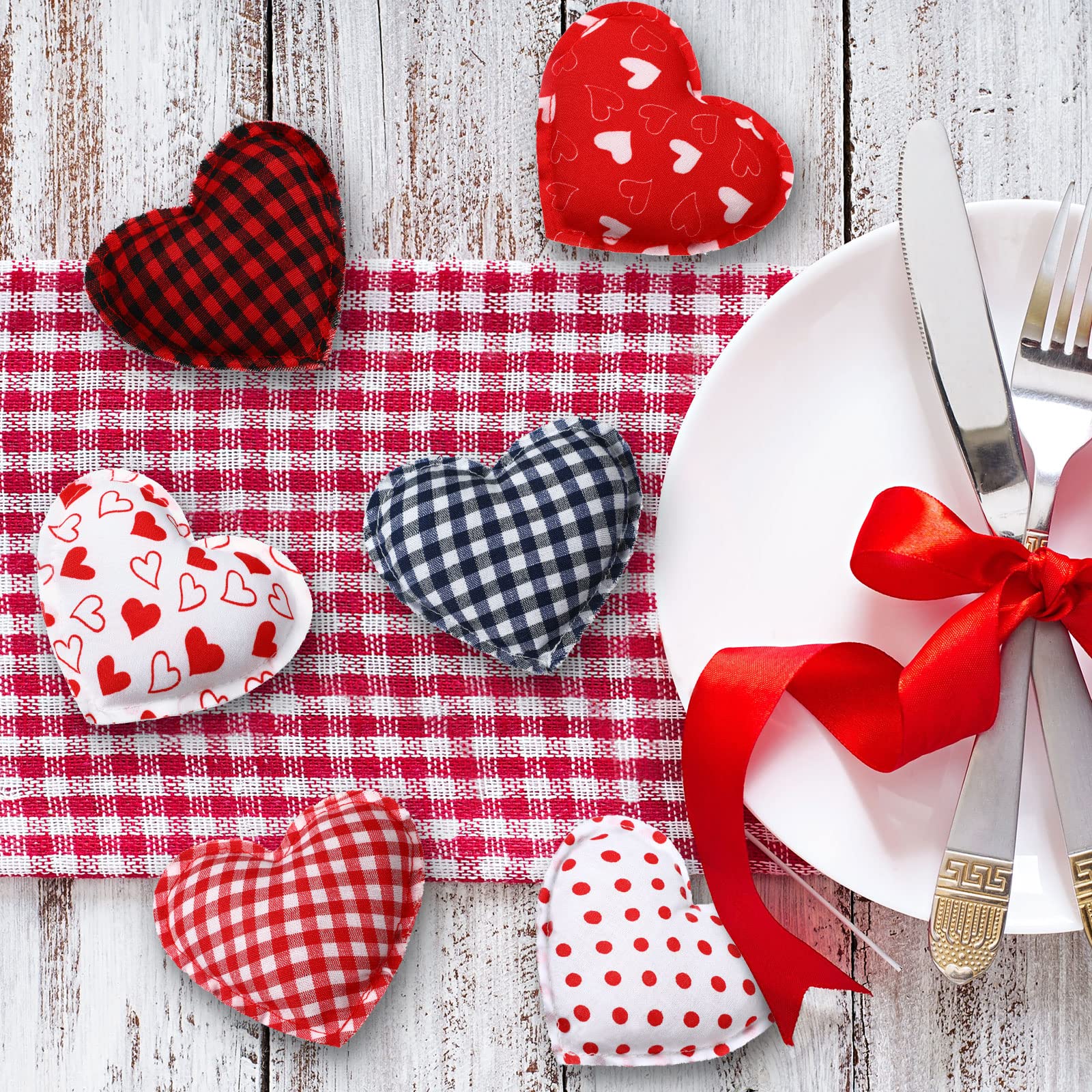 Foto 6 | Adornos Colgantes De Tela Con Forma De Corazón Para Tatuajes, 10 Cm, 12 Piezas - Venta Internacional.