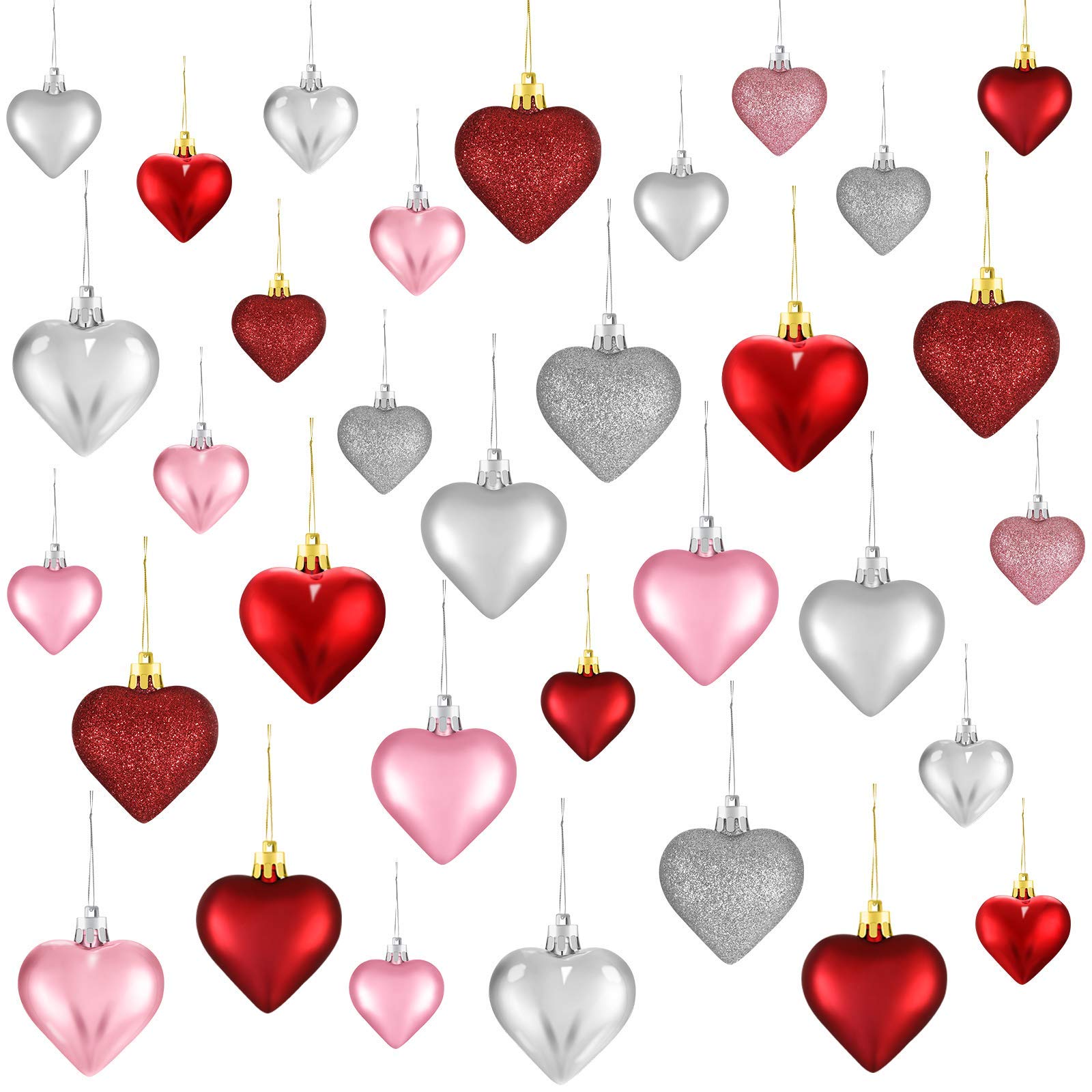 Foto 2 pulgar | Adornos En Forma De Corazón Para El Día De San Valentín Skylety, 30 Piezas, Multicolor - Venta Internacional.