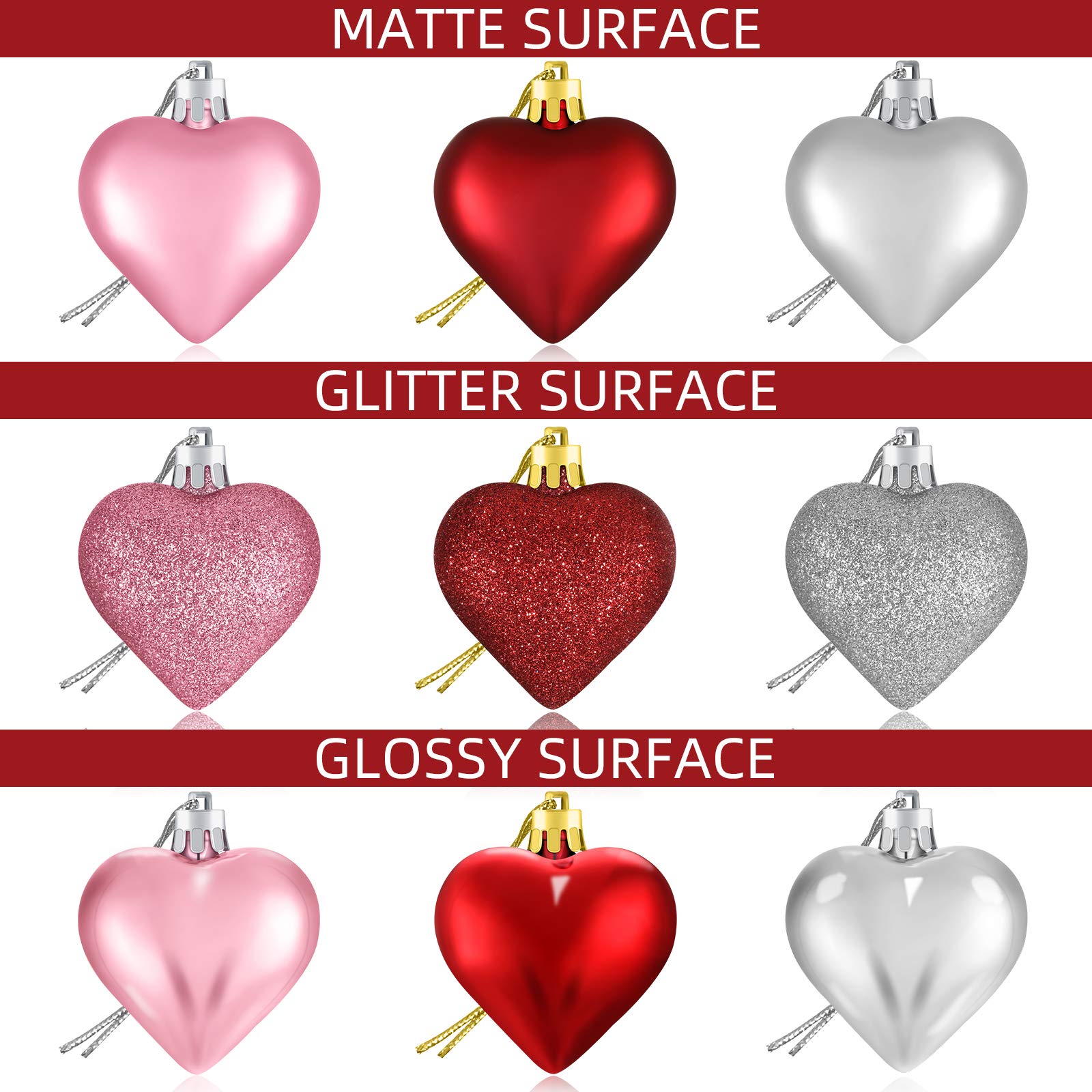 Foto 6 pulgar | Adornos En Forma De Corazón Para El Día De San Valentín Skylety, 30 Piezas, Multicolor - Venta Internacional.