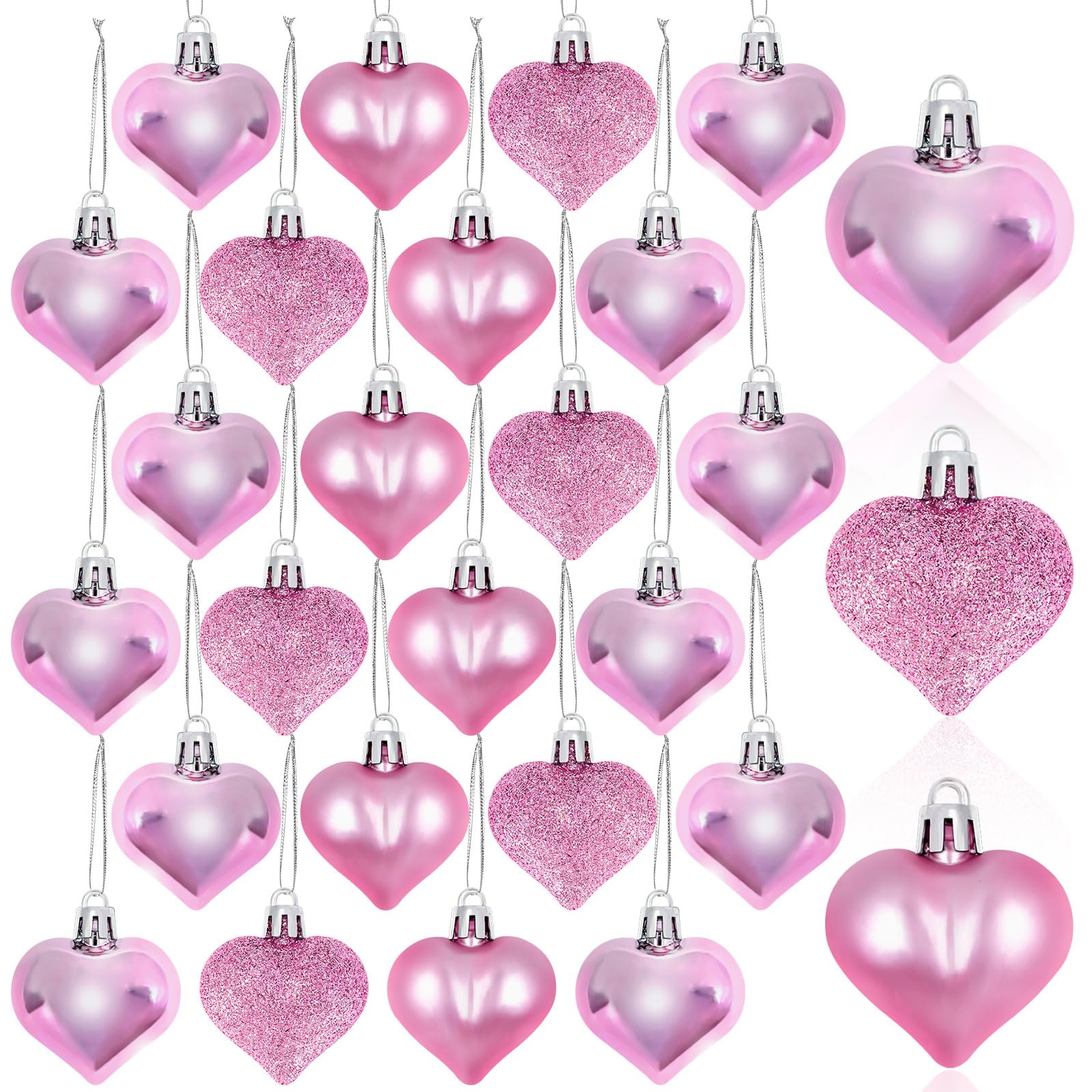 Foto 1 | Adornos En Forma De Corazón Para El Día De San Valentín, 24 Unidades, Para Colgar, Color - Venta Internacional.