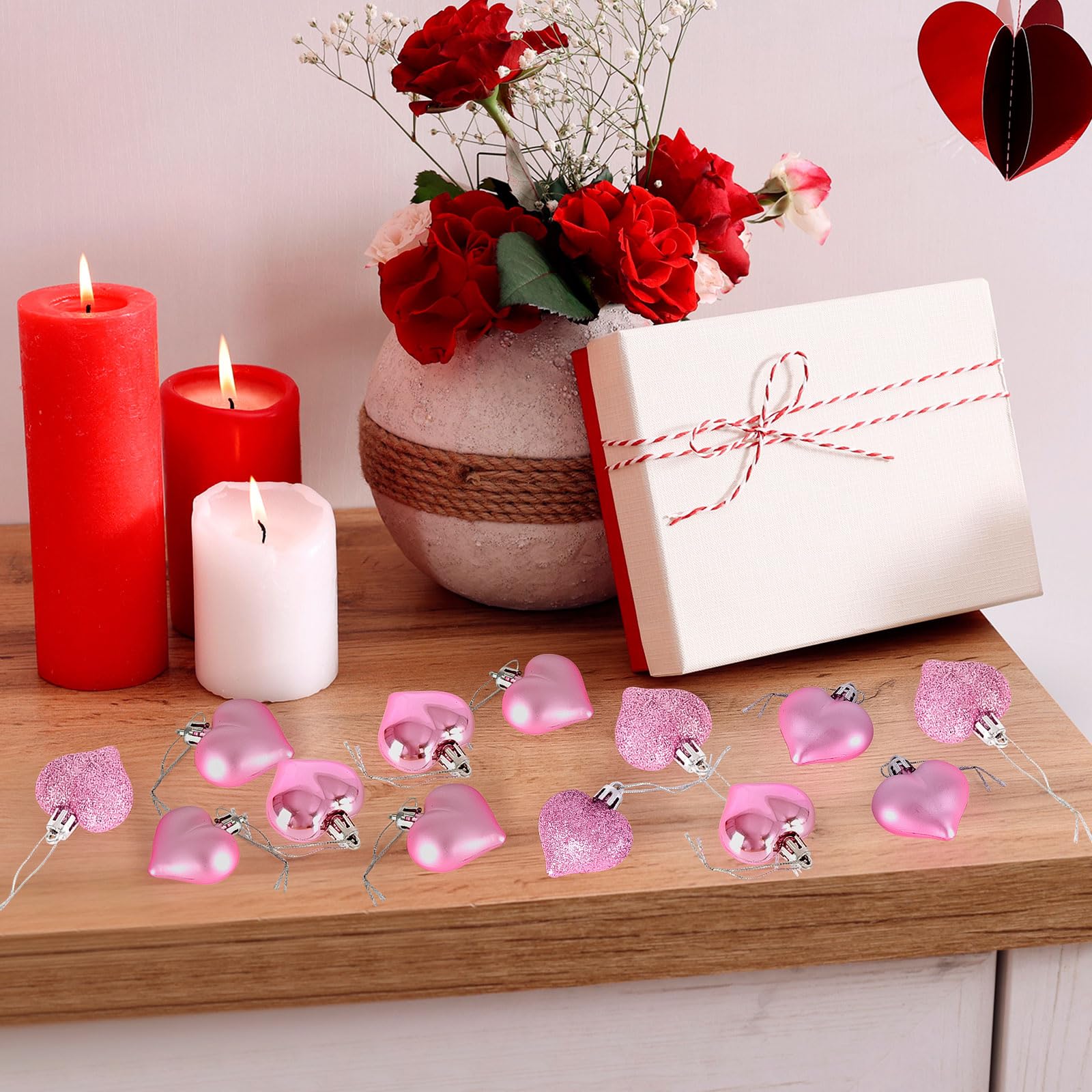 Foto 8 pulgar | Adornos En Forma De Corazón Para El Día De San Valentín, 24 Unidades, Para Colgar, Color - Venta Internacional.