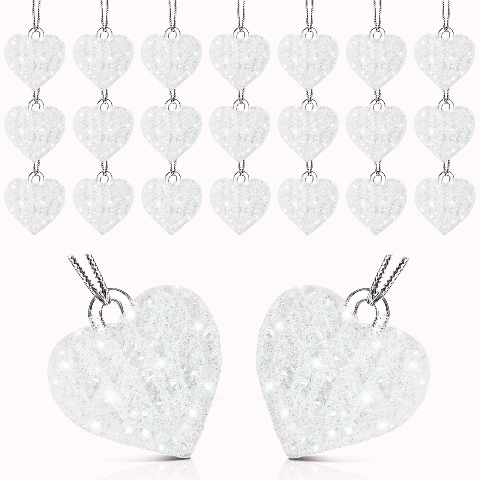 Adornos De Cristal En Forma De Corazón Bbto Para Árbol De San Valentín, 21 Unidades - Venta Internacional.