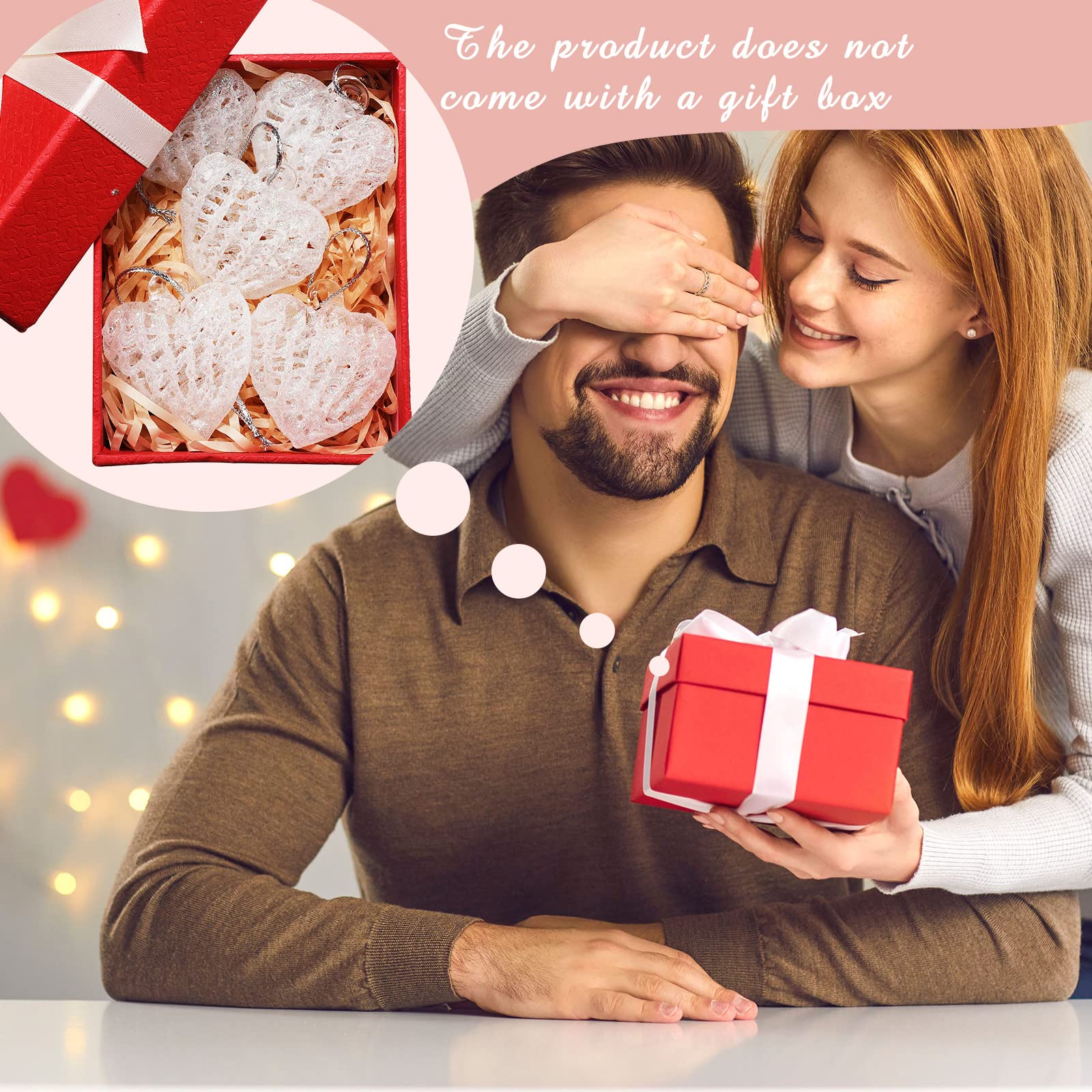 Foto 5 pulgar | Adornos De Cristal En Forma De Corazón Bbto Para Árbol De San Valentín, 21 Unidades - Venta Internacional.