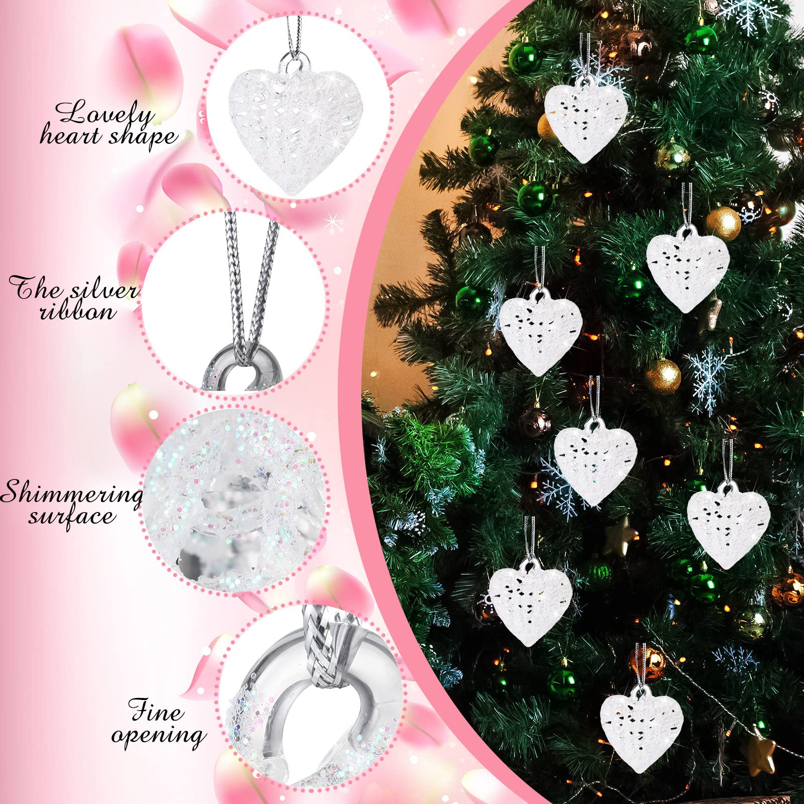 Foto 6 pulgar | Adornos De Cristal En Forma De Corazón Bbto Para Árbol De San Valentín, 21 Unidades - Venta Internacional.