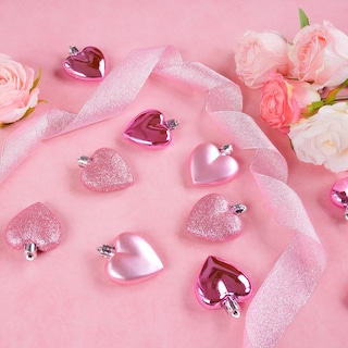Foto 4 | Juego De 24 Bolas Con Forma De Corazón Ornaments Xmasexp, Color Rosa Para San Valentín - Venta Internacional.
