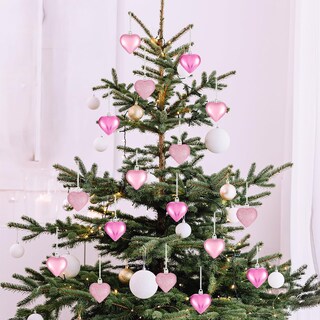 Foto 7 | Juego De 24 Bolas Con Forma De Corazón Ornaments Xmasexp, Color Rosa Para San Valentín - Venta Internacional.
