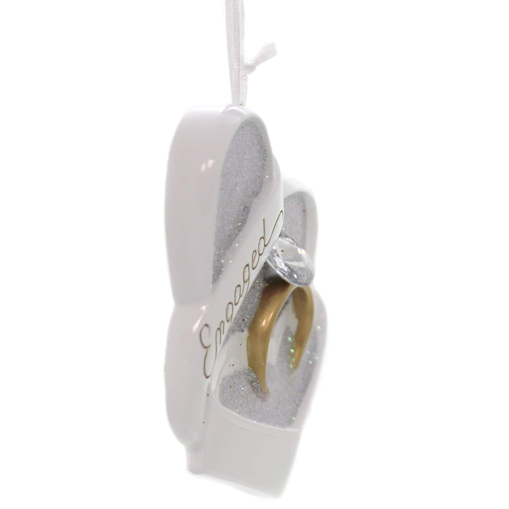 Foto 3 pulgar | Ornament Kurt Adler Engaged Heart Box Con Anillo De Resina - Venta Internacional.
