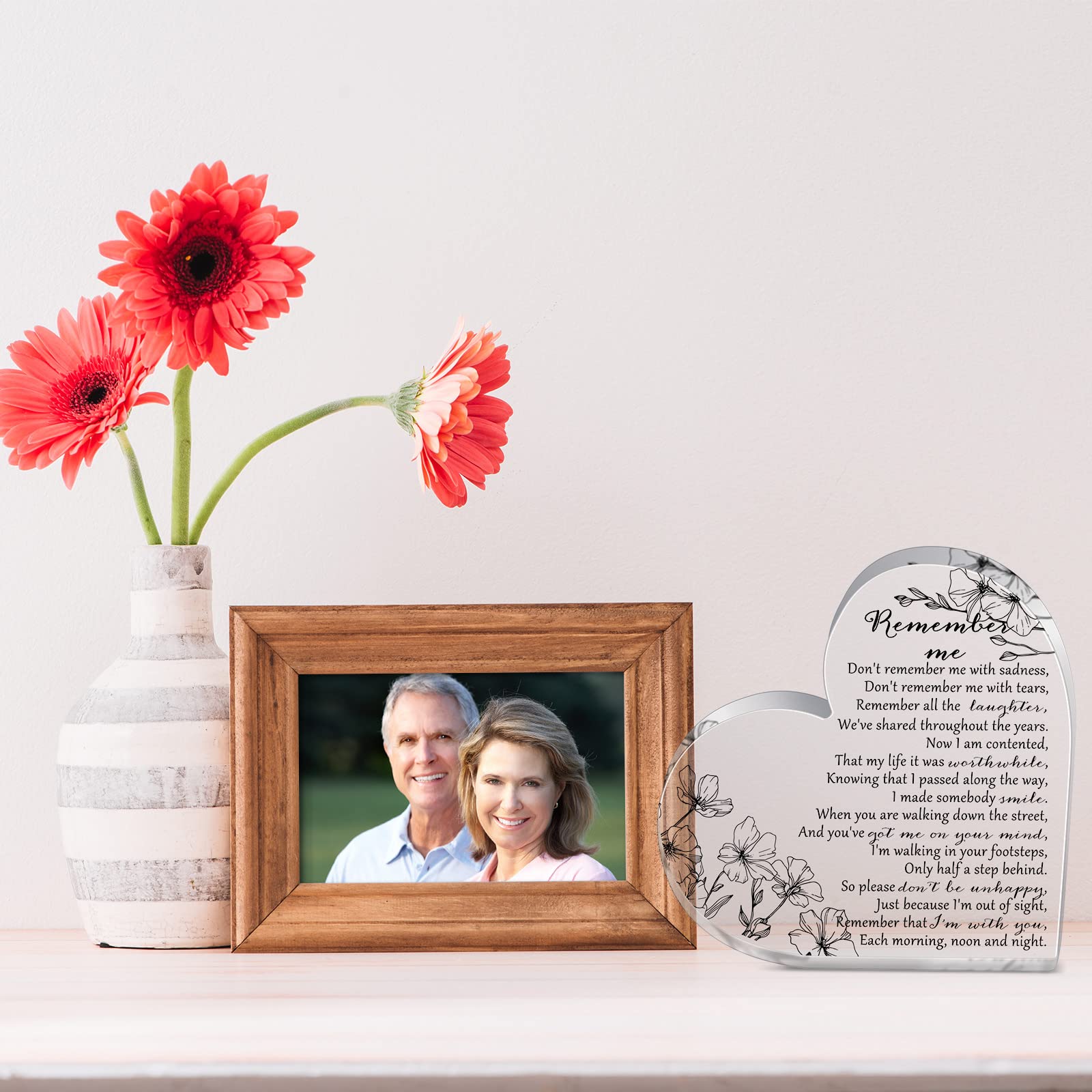 Foto 7 pulgar | Regalo Conmemorativo en Inglés Yookeer Sympathy en Acrílico con Forma de Corazón - Venta Internacional