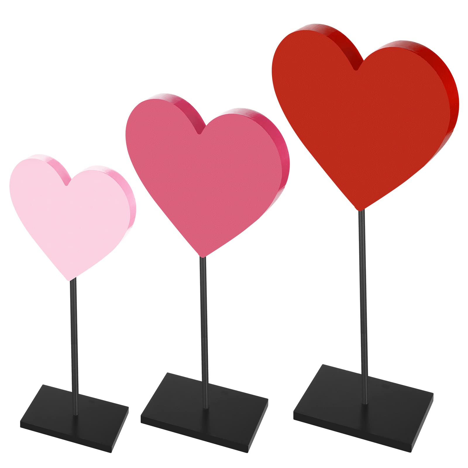 Foto 2 pulgar | Letreros de Madera con Forma de Corazón Spiareal 3 Piezas - Venta Internacional