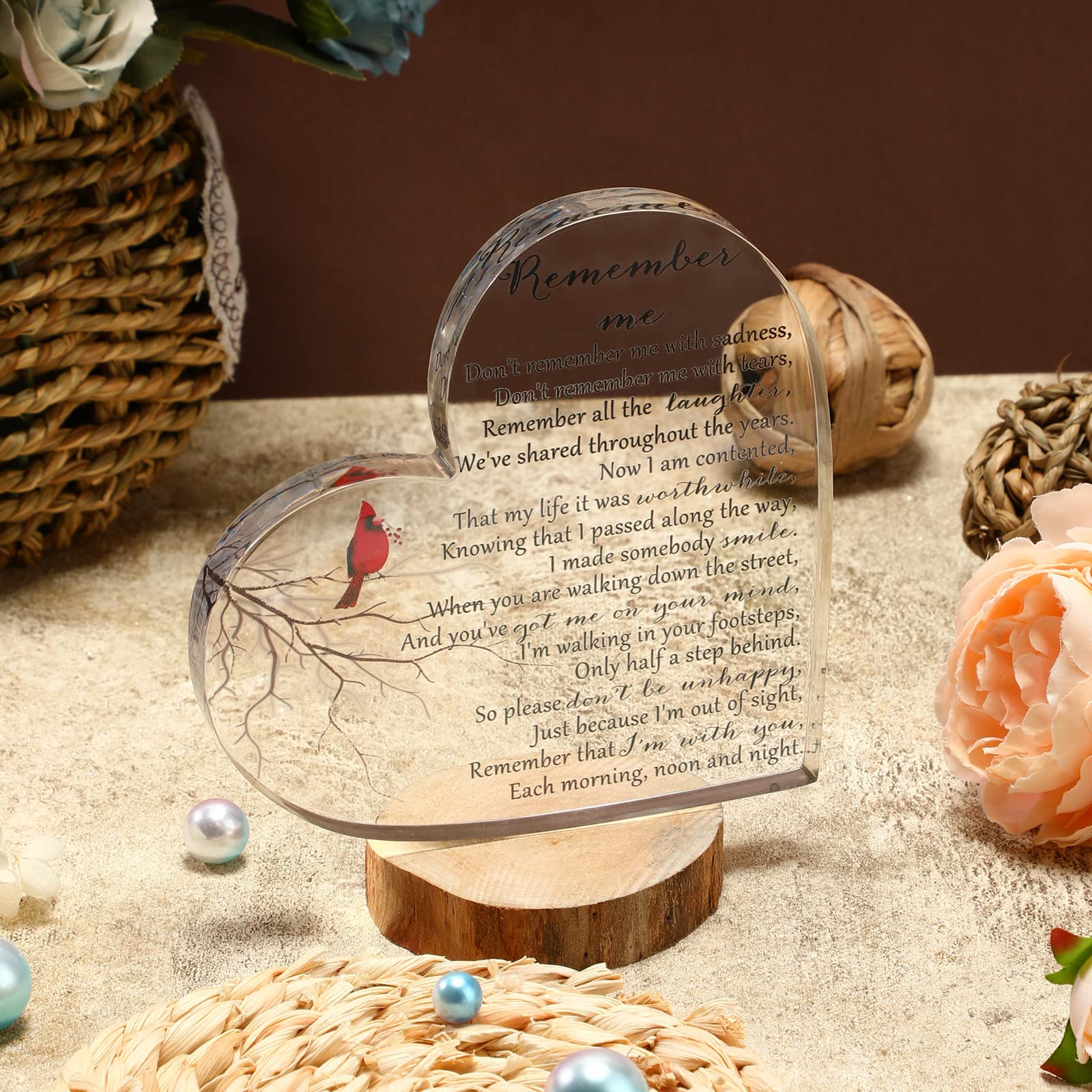 Foto 4 | Regalo Conmemorativo Yookeer Sympathy en Acrílico con Forma De Corazón - Venta Internacional