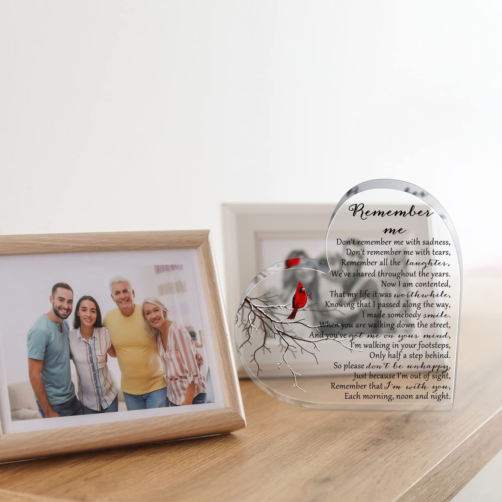 Foto 8 pulgar | Regalo Conmemorativo Yookeer Sympathy en Acrílico con Forma De Corazón - Venta Internacional