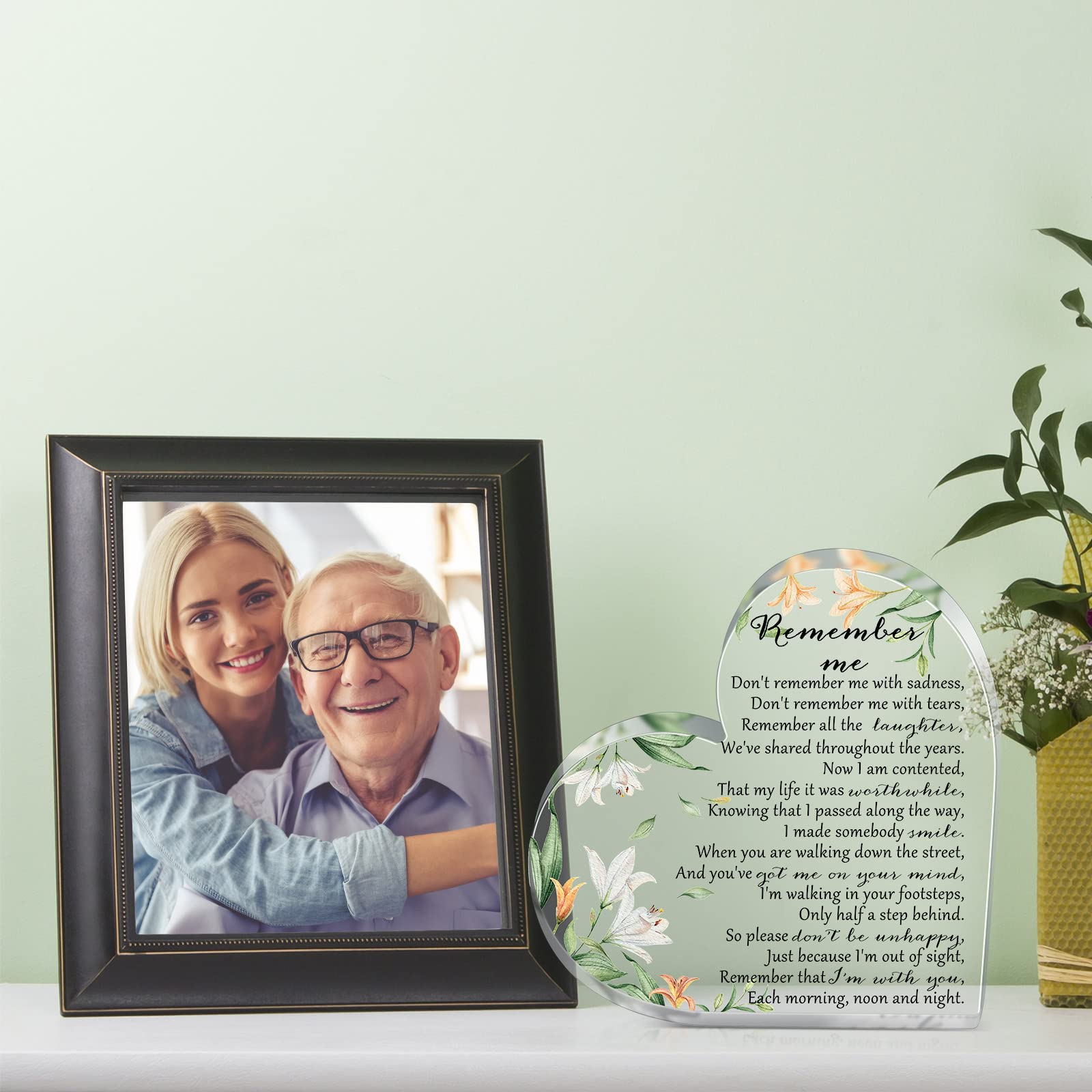 Foto 5 pulgar | Regalo Conmemorativo en Inglés Yookeer Sympathy en Acrílico con Forma de Corazón - Venta Internacional
