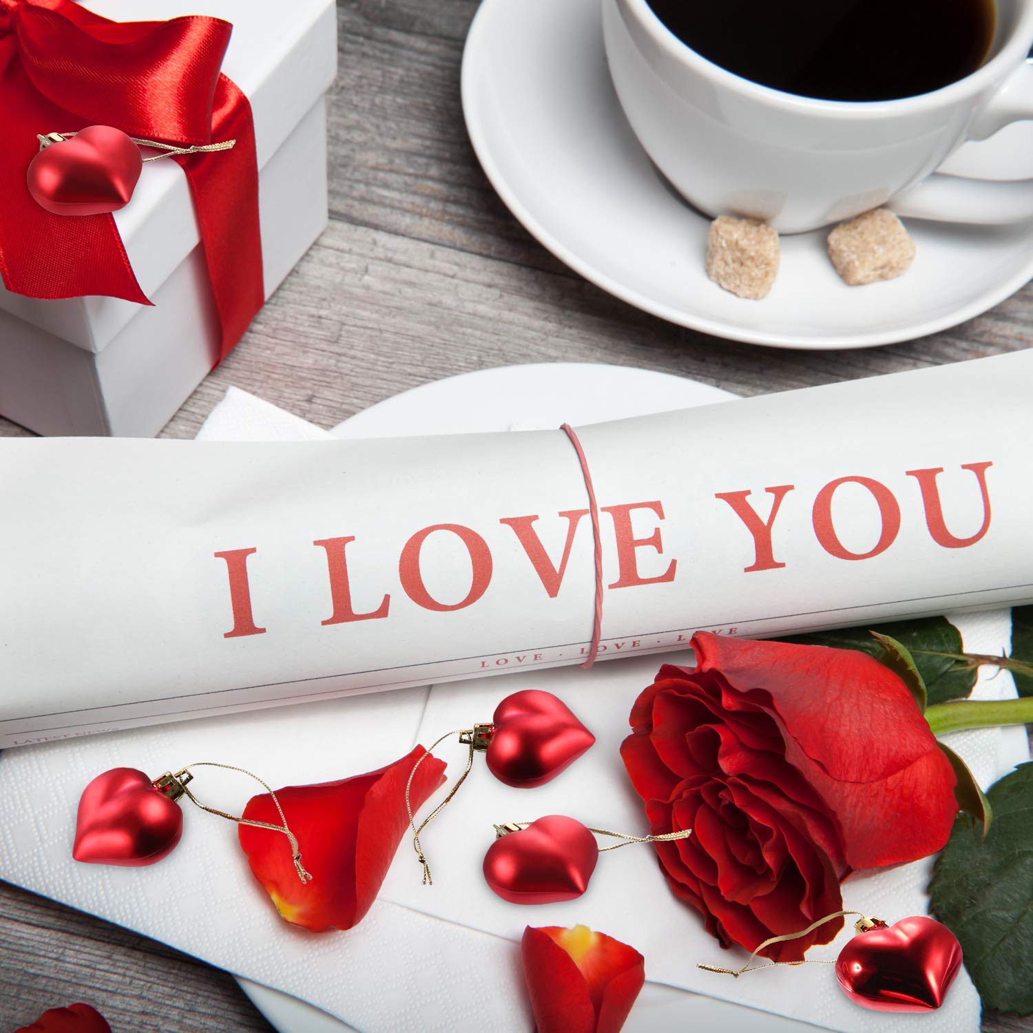 Foto 5 pulgar | Adornos con Forma de Corazón Frienda Rojos 24 Piezas - Venta Internacional
