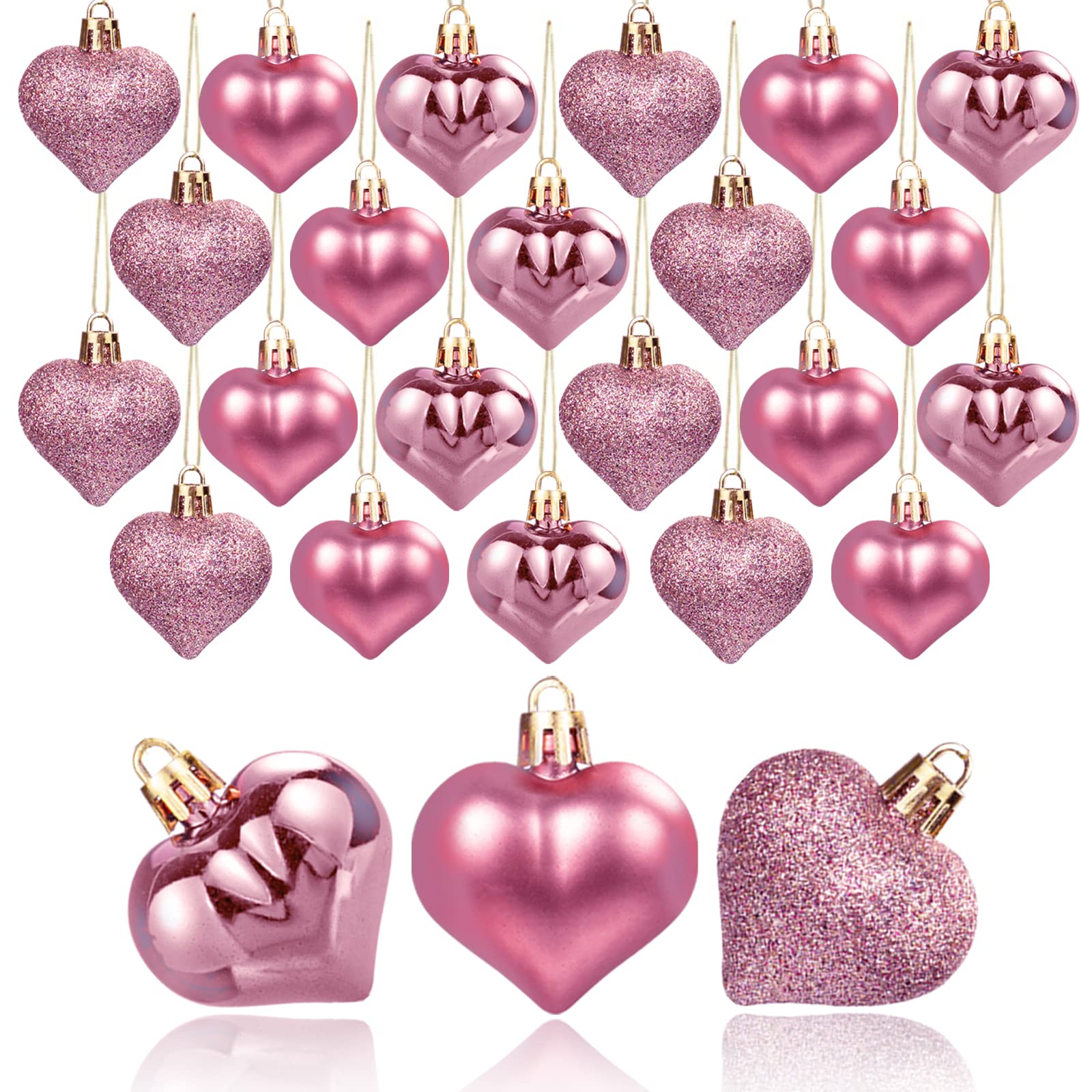Foto 2 pulgar | Adornos GuassLee San Valentín en Forma de Corazón color Oro Rosa 36 Pizas - Venta Internacional