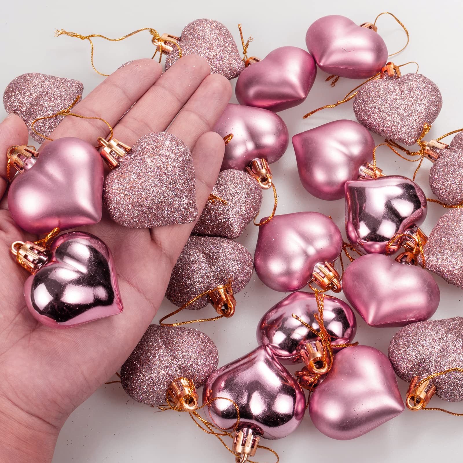 Foto 6 pulgar | Adornos GuassLee San Valentín en Forma de Corazón color Oro Rosa 36 Pizas - Venta Internacional