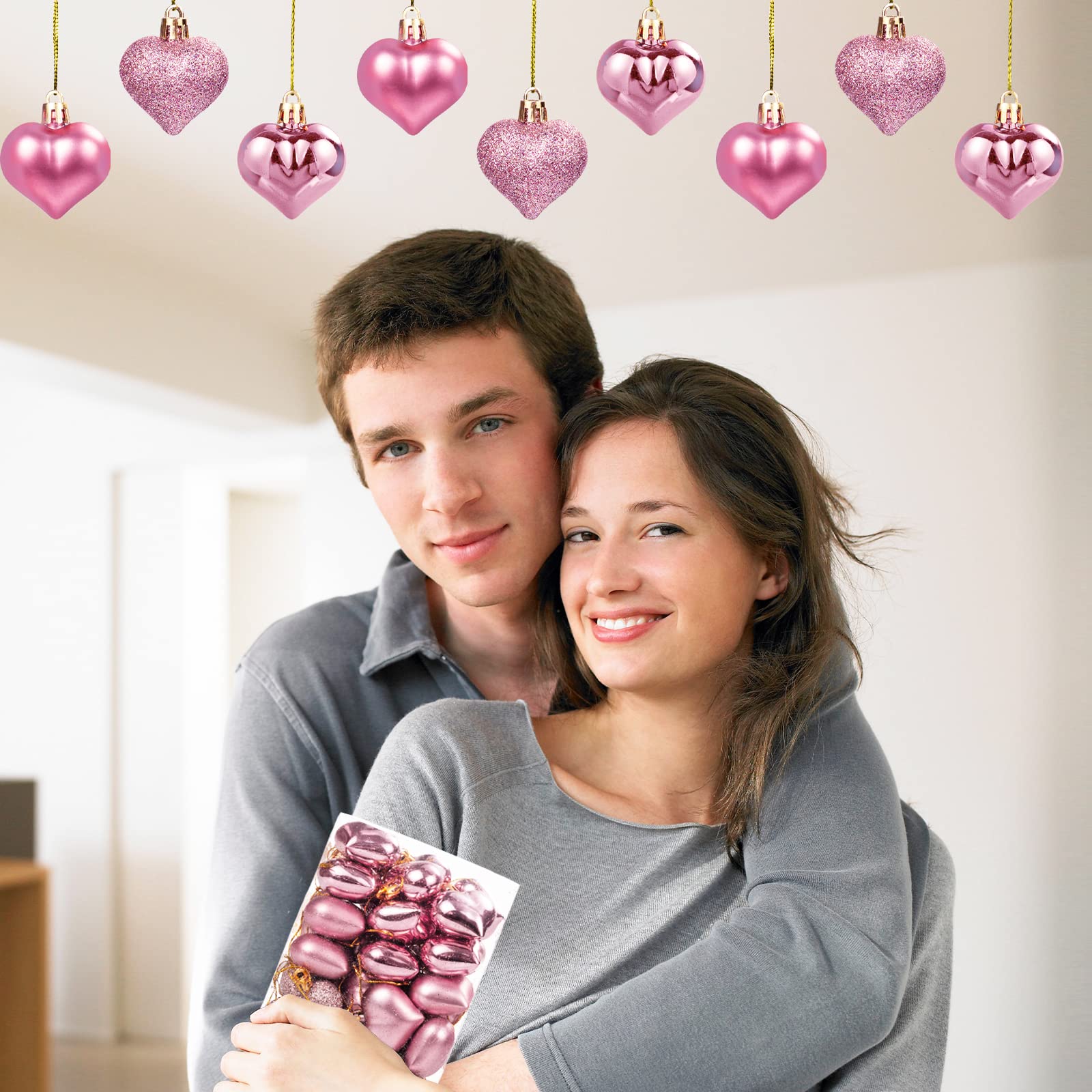 Foto 7 pulgar | Adornos GuassLee San Valentín en Forma de Corazón color Oro Rosa 36 Pizas - Venta Internacional