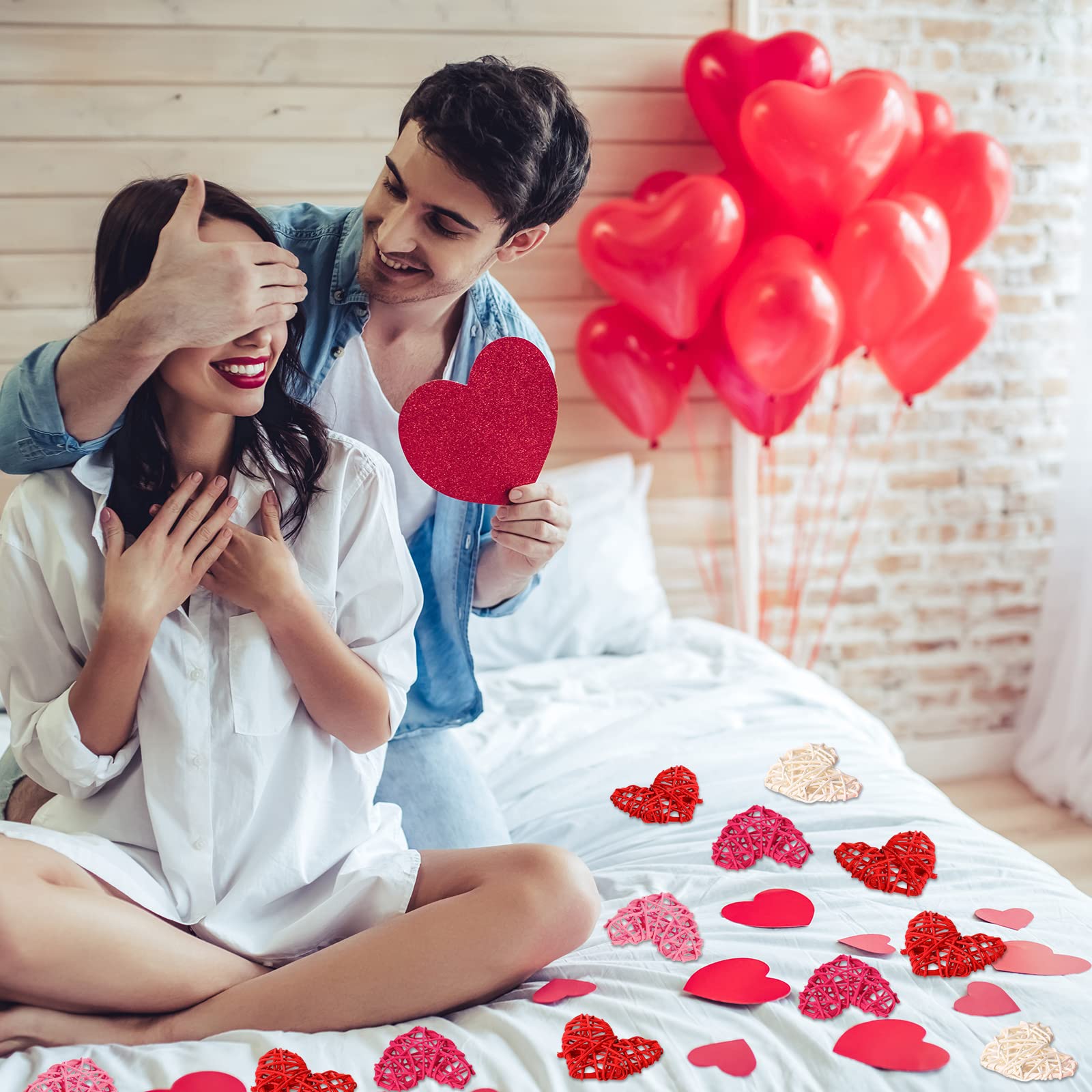 Foto 7 | Figuras de Ratán en Forma de Corazón Geosar 7 cm Multicolor 24 Piezas - Venta Internacional