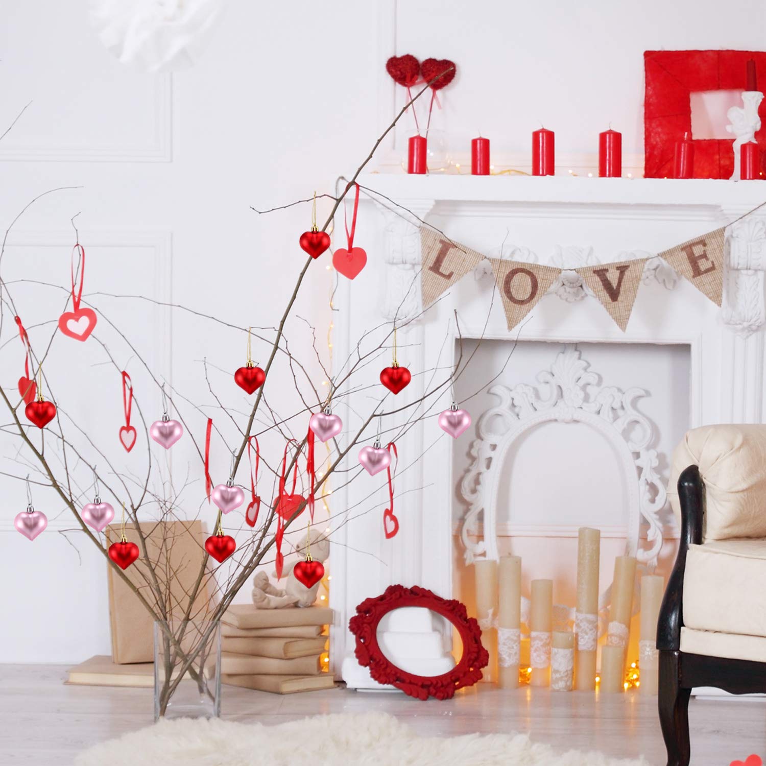 Foto 3 | Adornos con Forma de Corazón Frienda Multicolor 24 Piezas - Venta Internacional