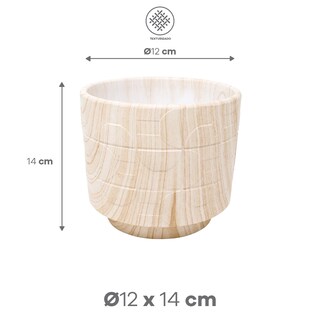 Foto 4 | Maceta De Terracota Color Madera Claro