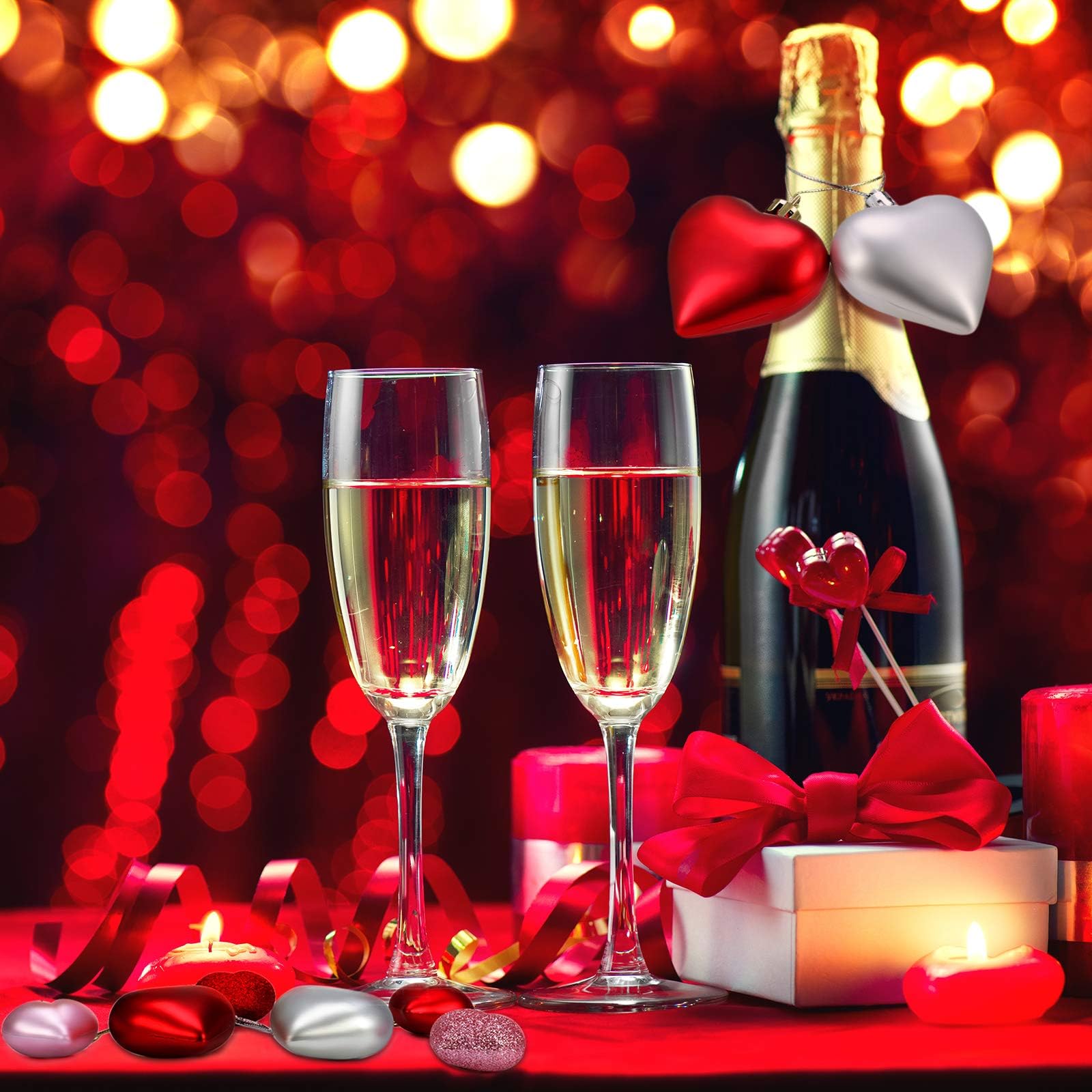 Foto 4 | Adornos Skylety Heart, 30 Unidades, 2 Tamaños, Rojos, Para Navidad - Venta Internacional.