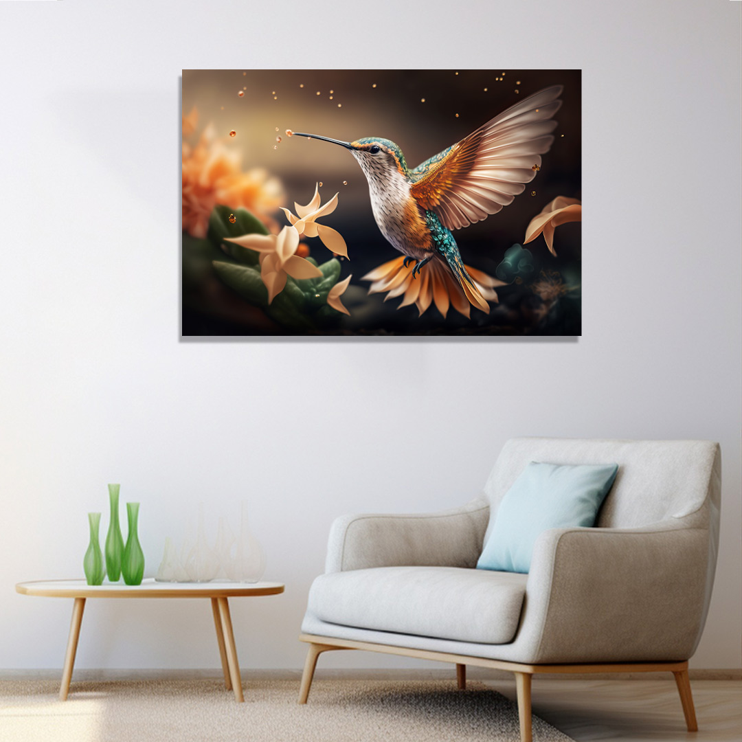 Foto 2 | Cuadro Entelado Nectar Dorado 80x120cm