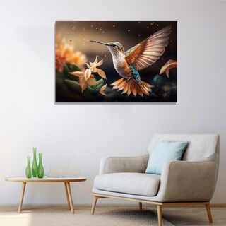 Foto 2 | Cuadro Entelado Nectar Dorado 80x120cm