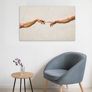 Foto 2 | Cuadro Entelado Manos De La Creación 80x120cm