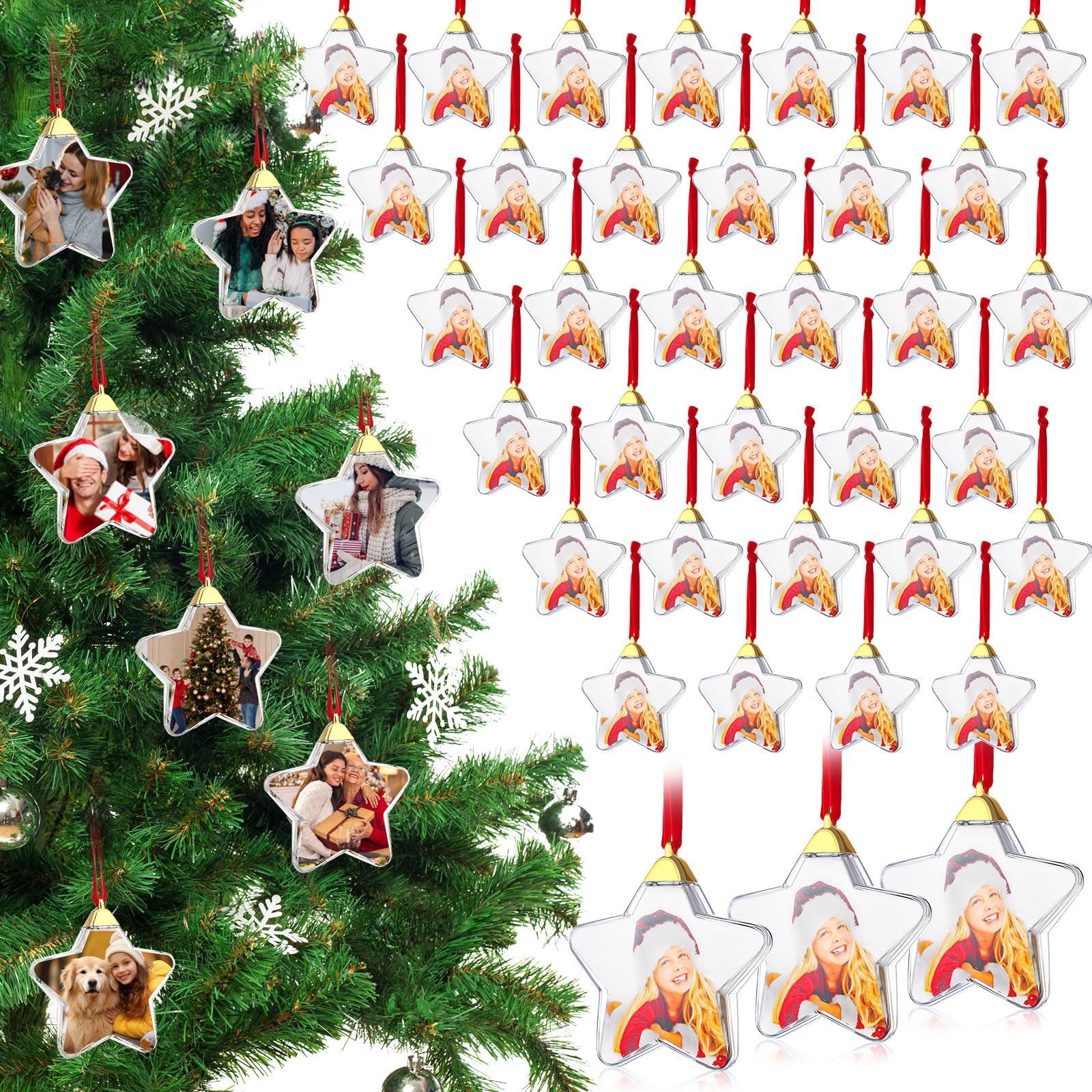 Bola Skylety Para Adorno Fotográfico Navideño, 36 Unidades, Plástico Transparente - Venta Internacional.
