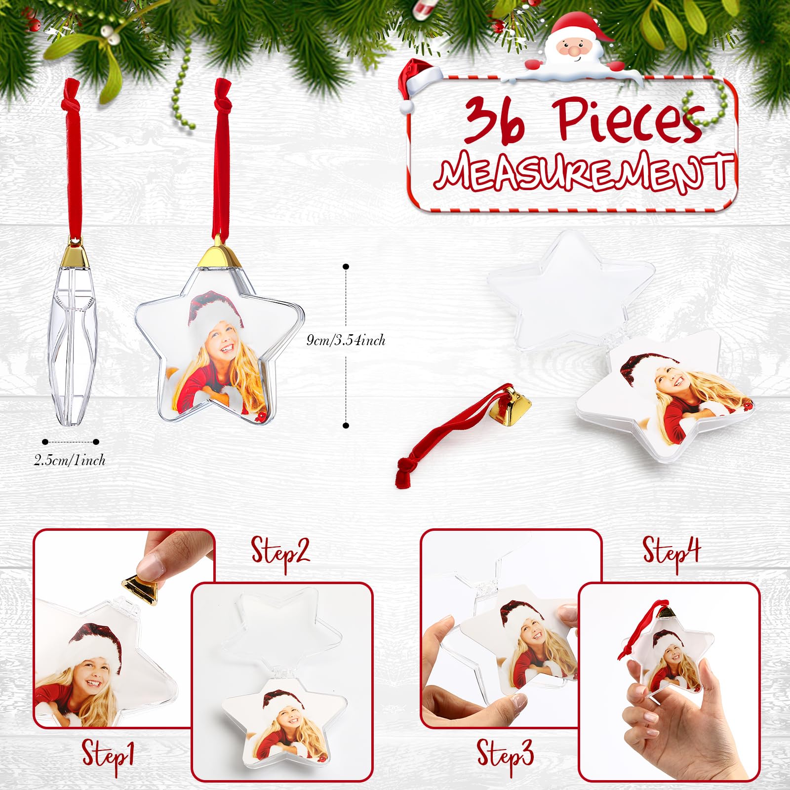 Foto 4 pulgar | Bola Skylety Para Adorno Fotográfico Navideño, 36 Unidades, Plástico Transparente - Venta Internacional.
