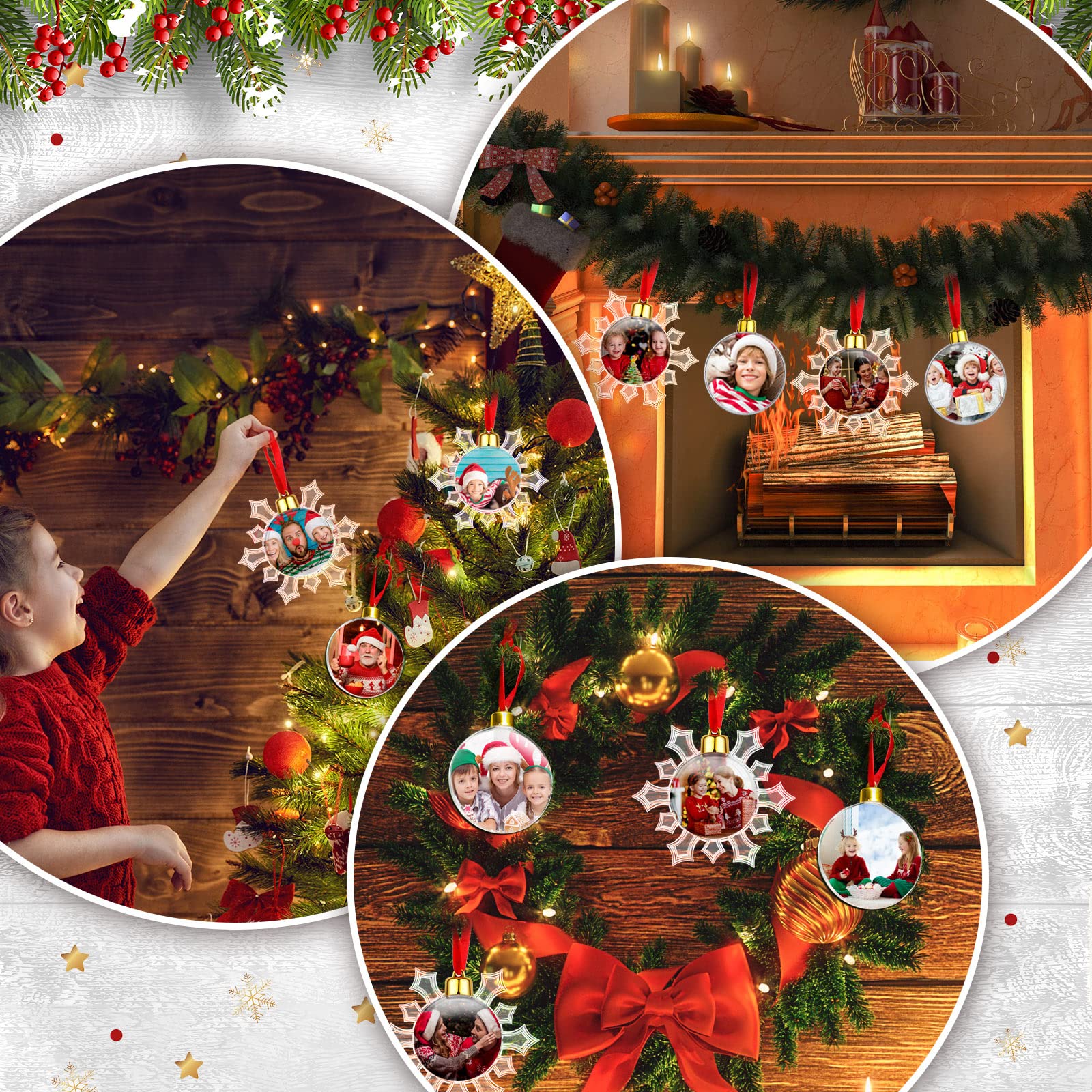 Foto 5 | Bola Skylety Para Adorno Fotográfico Navideño, 12 Unidades, Plástico Transparente - Venta Internacional.