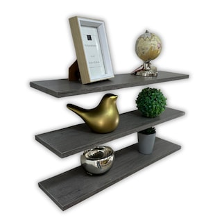 Foto 1 | Juego de 3 Repisas Flotantes de Madera 60 x 15 cm Grey Wood Estantes Funcionales Soportan 20 kg