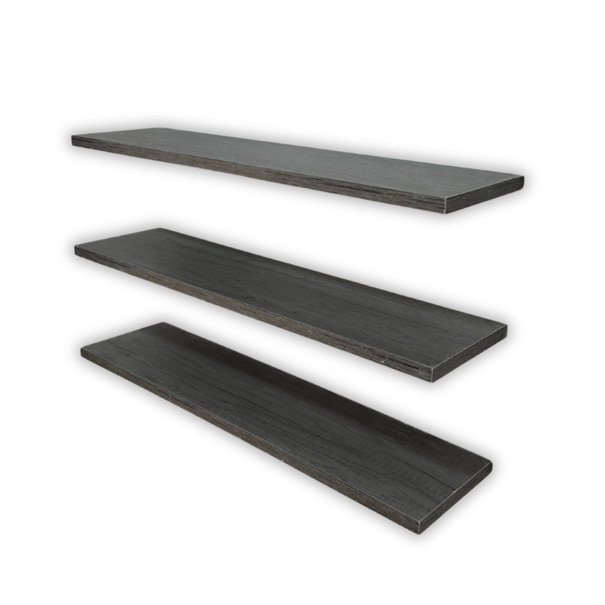 Foto 4 pulgar | Juego de 3 Repisas Flotantes de Madera 60 x 15 cm Grey Wood Estantes Funcionales Soportan 20 kg