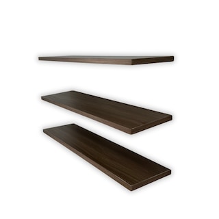 Foto 3 | Juego de 3 Repisas Flotantes de Madera 30 x 15 cm Nogal Estantes Funcionales Soportan 10 Kg