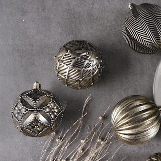 Foto 3 | Set De Adornos De Bolas De Navidad Xmasexp, Vintage Y Rústico, 12 Piezas - Venta Internacional.